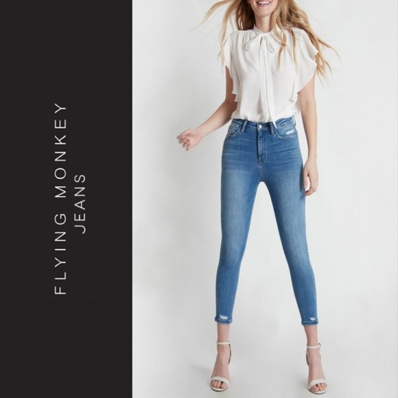 Flying Monkey Denim - Venice Super High Rise Skinny Jeans